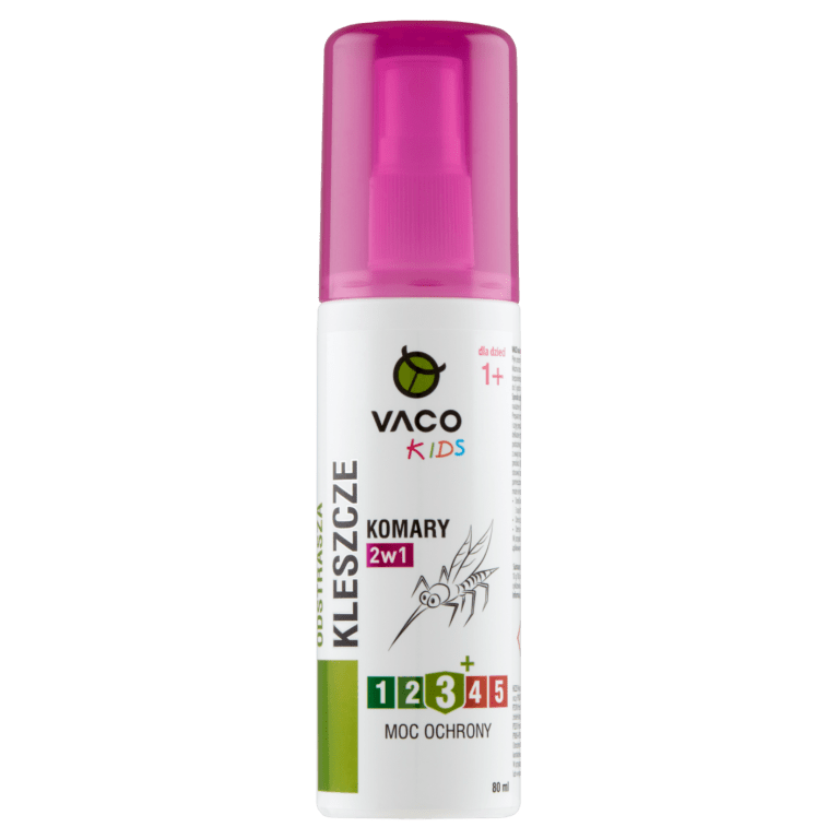 DV00035 VACO KIDS Płyn na kleszcze, komary i meszki dla Dzieci (pump spray) 80 ml 5907596406887 (1)
